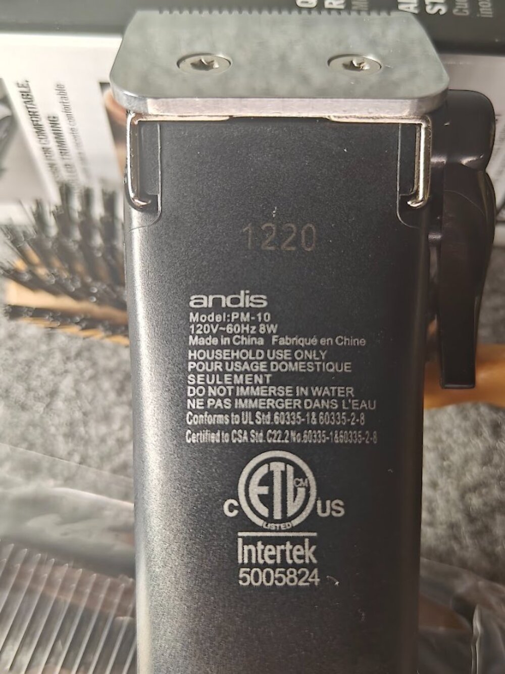 Andis PM‑10 Hair Clipper NEW Open Box Missing Combs Home Haircutting Kit - Picture 5 of 9